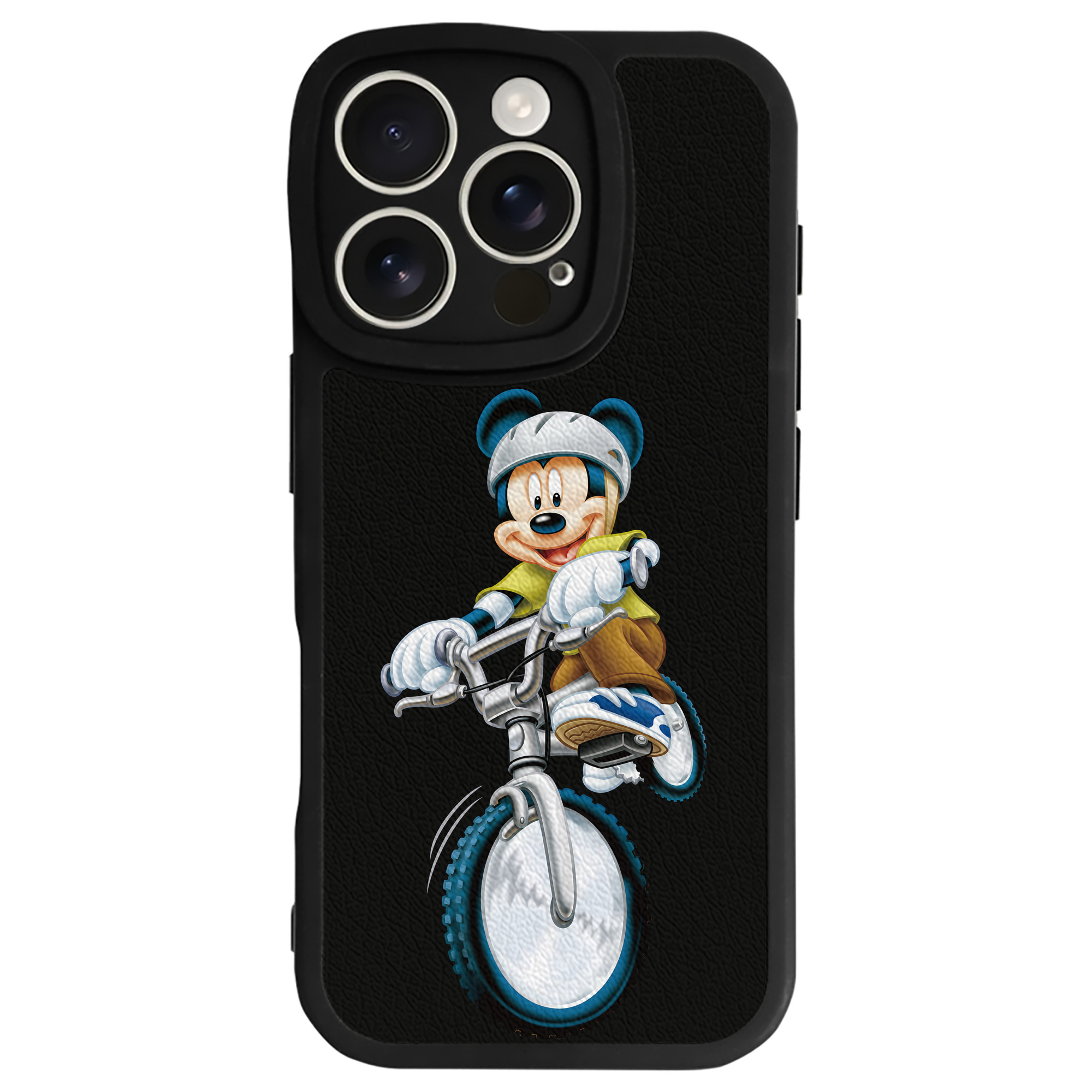 （画像用） ミッキーマウス Mickey Mouse 【iPhone 16シリーズ対応】シリコンスマホケース（レザー調） 材質：シリコン